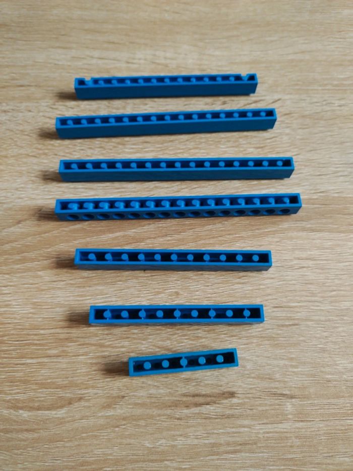 Lego 6973 lot 7 barrettes bleu divers - photo numéro 5