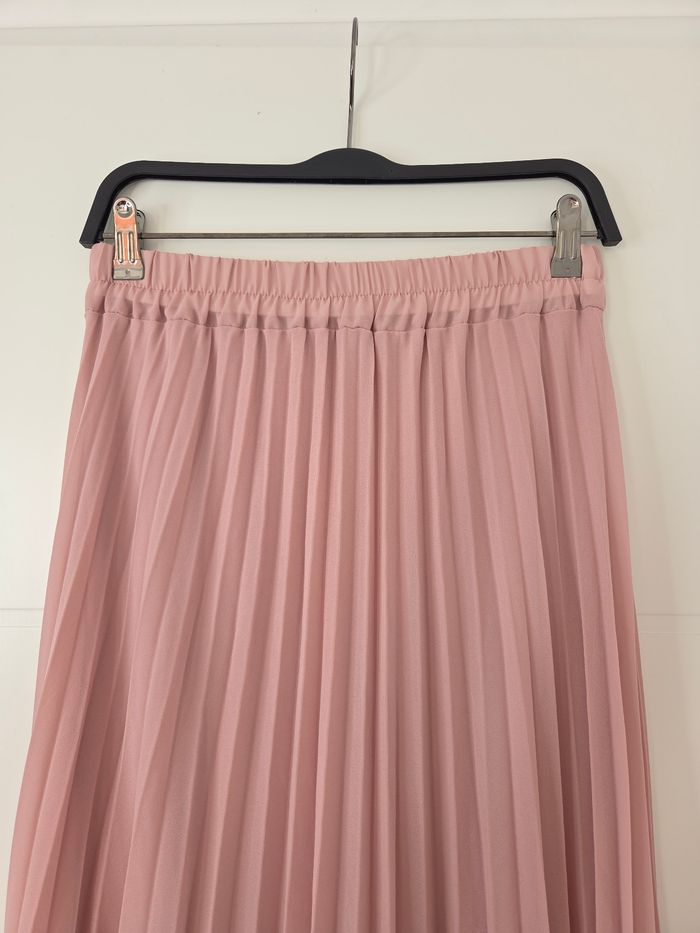 Jupe longue rose plissée - photo numéro 2