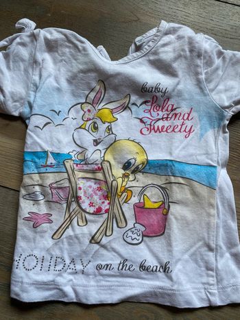 T-shirt blanc titi 12 mois