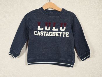Pull bleu  lulu castagnettes 3 ans 