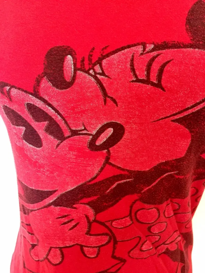 Tee shirt rouge Mickey Minnie - photo numéro 3