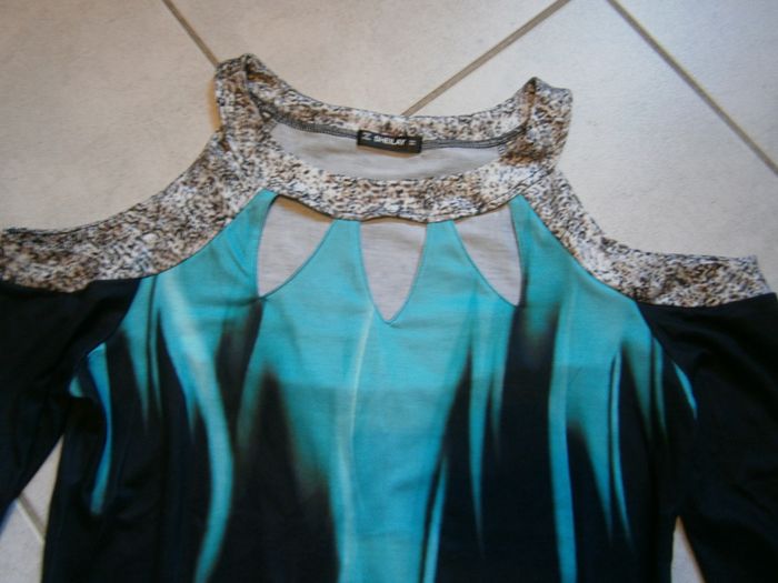 Top ML noir/vert SHEILAY Taille L/40 - photo numéro 2