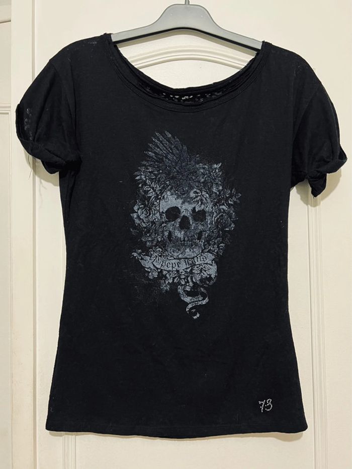 Tee shirt manche courte Pepe Jeans Seventy three taille XS - photo numéro 2