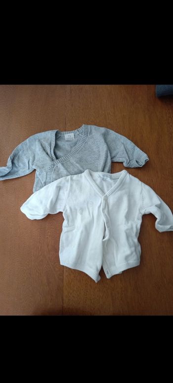 Lot 2 gilets naissance