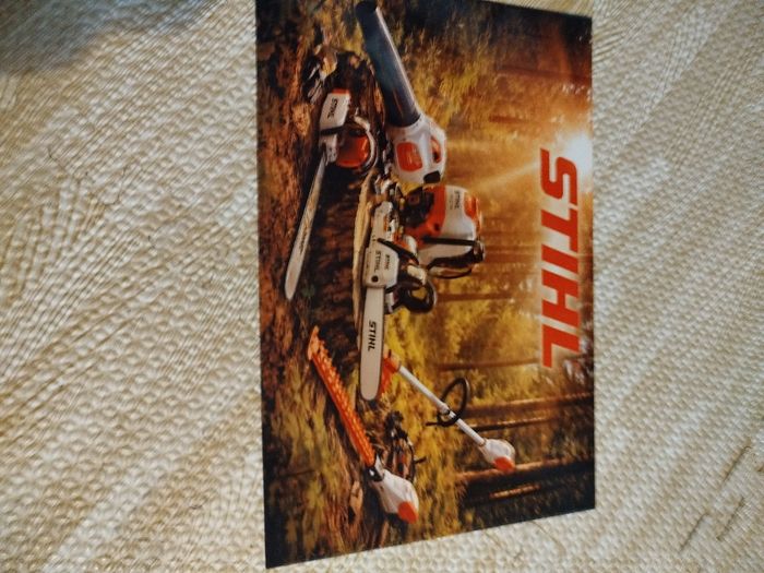 Plaque publicitaire motif stihl neuf - photo numéro 2
