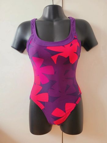 Neuf maillot de bain 1 pièce fleurs motifs Nabaji bikini piscine sport femme taille XS 34 coquette