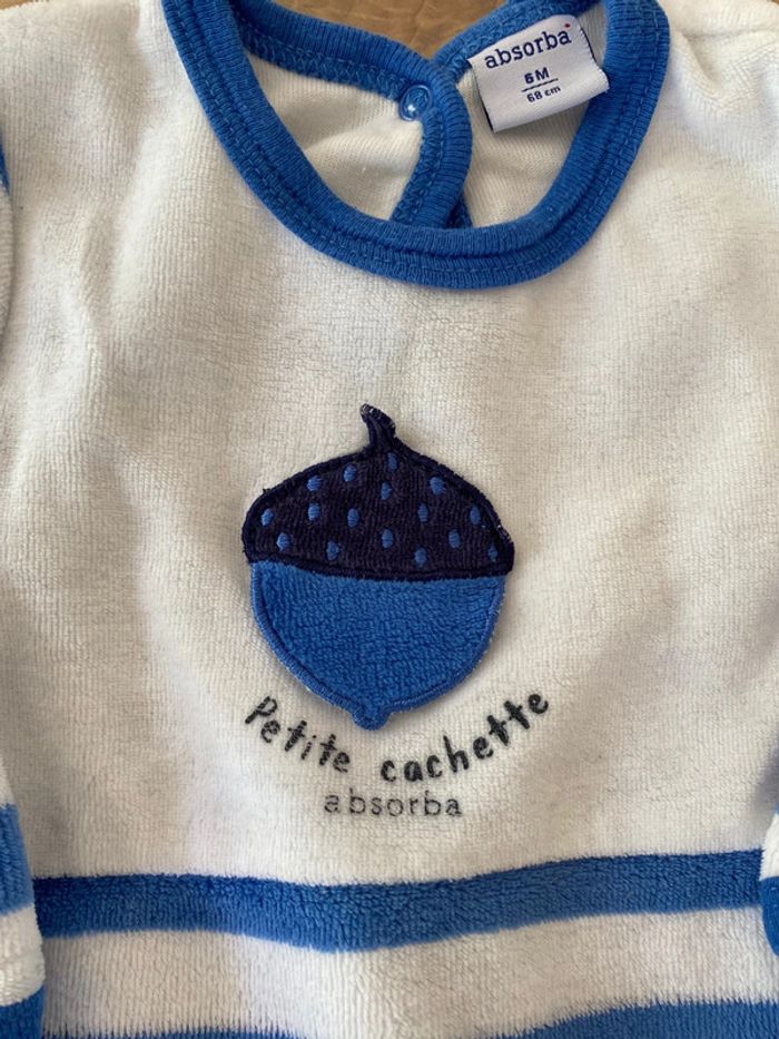 Pyjama velours 6 mois Absorba - photo numéro 2