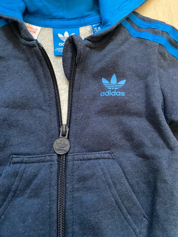 Gilet à capuche Adidas 9 mois - photo numéro 3