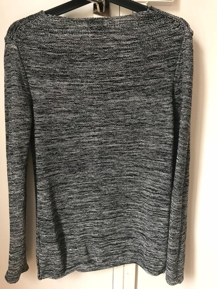 Pull gris et noir chiné H&M T.S Tbe - photo numéro 4