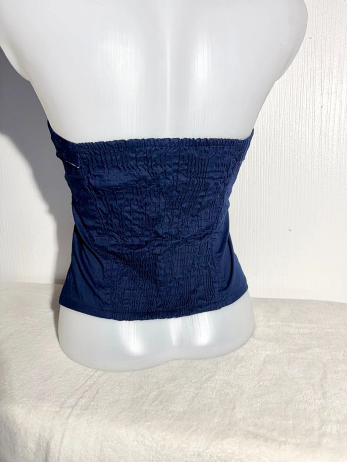 Bustier zippé bleu marine bershka- Taille M - photo numéro 3
