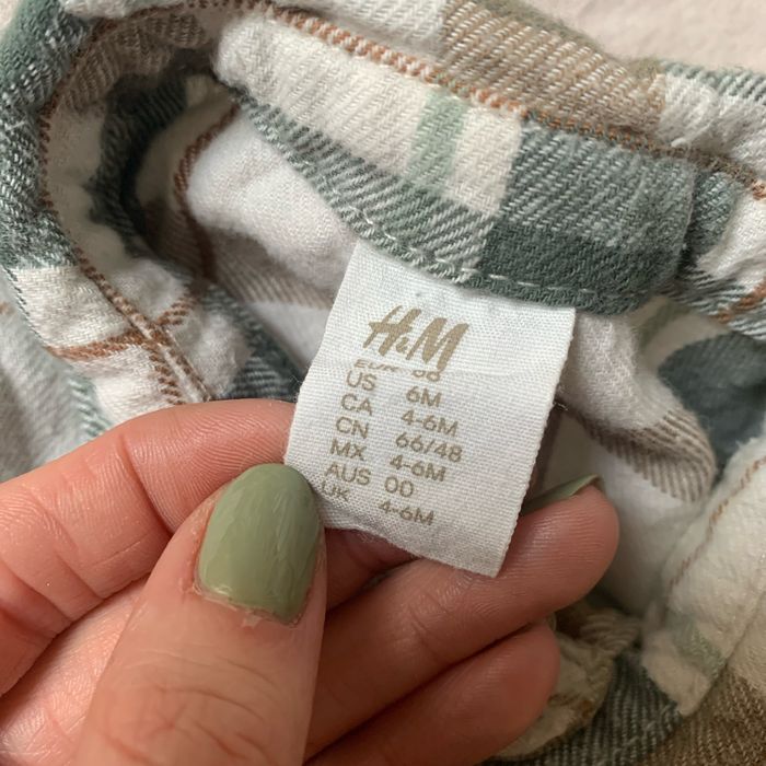 Chemise à carreaux H&M 6 mois - photo numéro 2