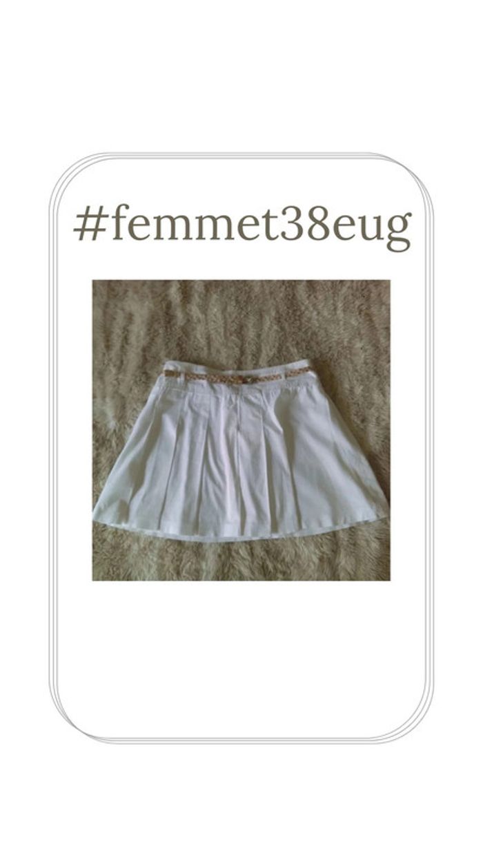 Jupe femme courte blanche T38 - Kiabi Women