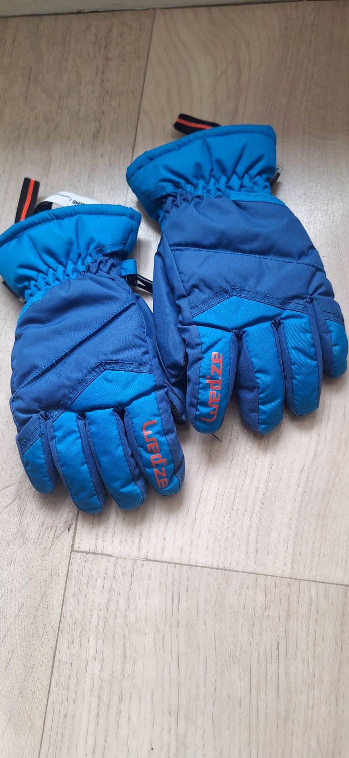 🧤 Gants bleus waterproof Wed'ze – Taille 6-8 ans – Très bon état - photo numéro 4