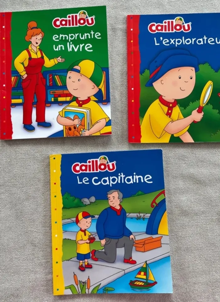 Lot de 3 livres Caillou