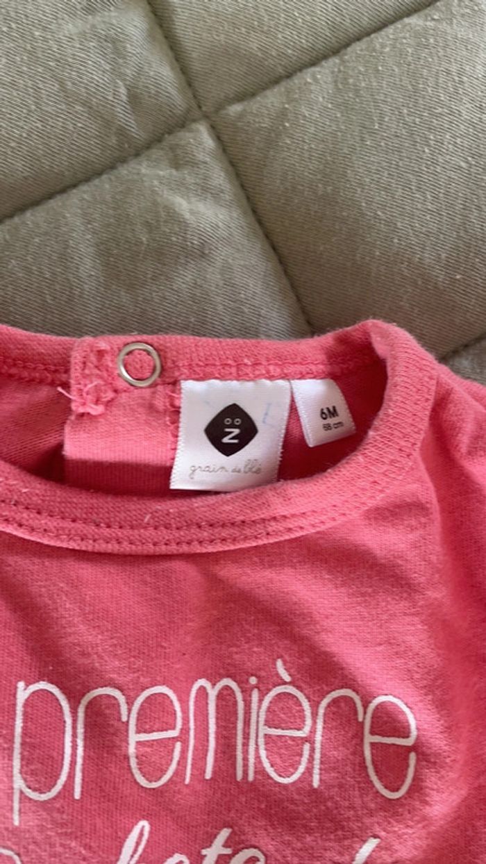 Pyjama coton 6 mois rose z - photo numéro 3