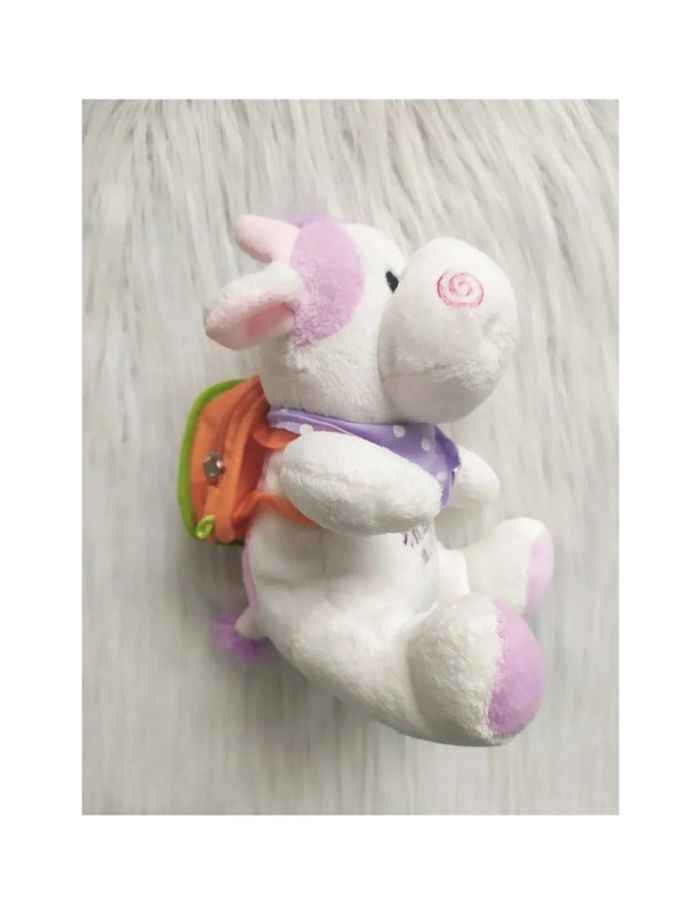 Peluche vache avec sac à dos