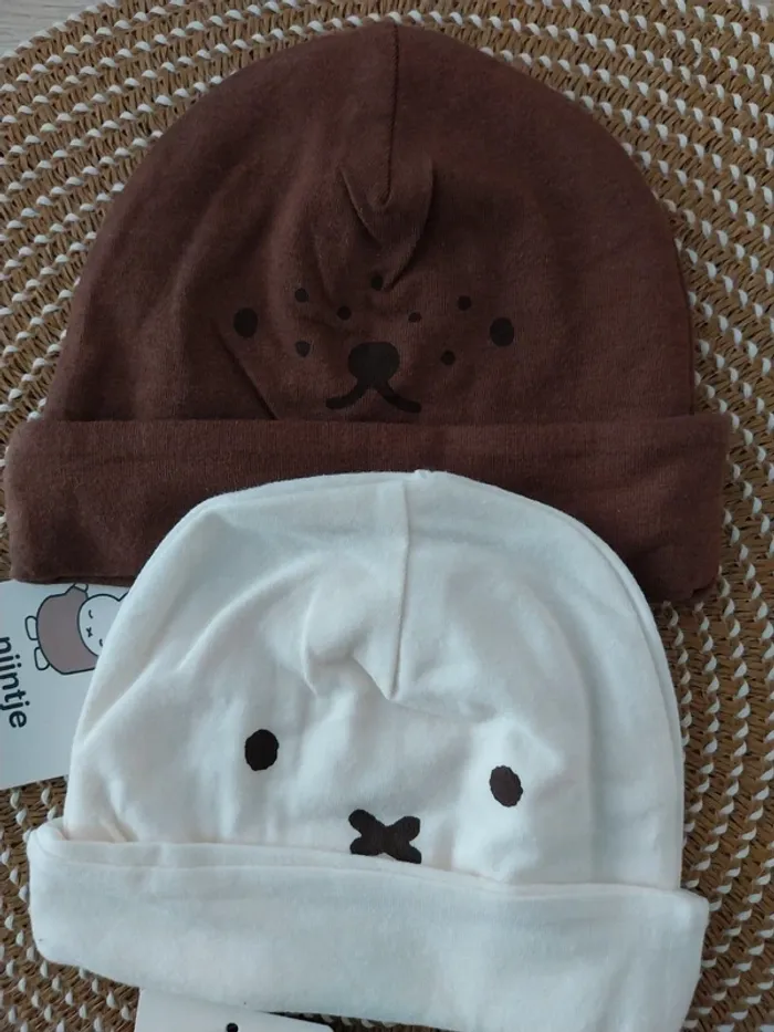 Lots bonnet bébé 0/3 mois Nijntje Miffy - photo numéro 2