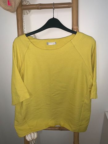 Top Promod Jaune moutarde