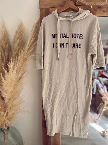 Robe sweat-shirt beige Zara femme