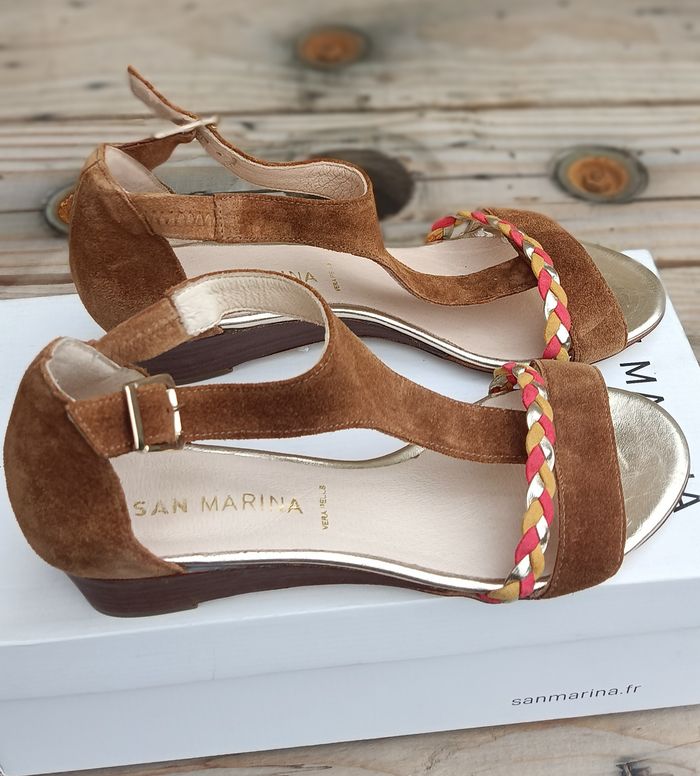 Chaussures San Marina Femme, sandales Millie, cuir, taille 38. Neuves - photo numéro 2
