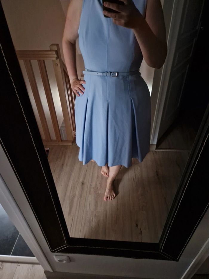 Robe style rétro années 60 bleu pastel taille 44 phase eight - photo numéro 2