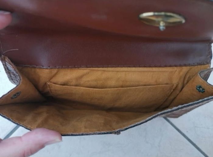 Jolie pochette Vintage imitation croco - photo numéro 3