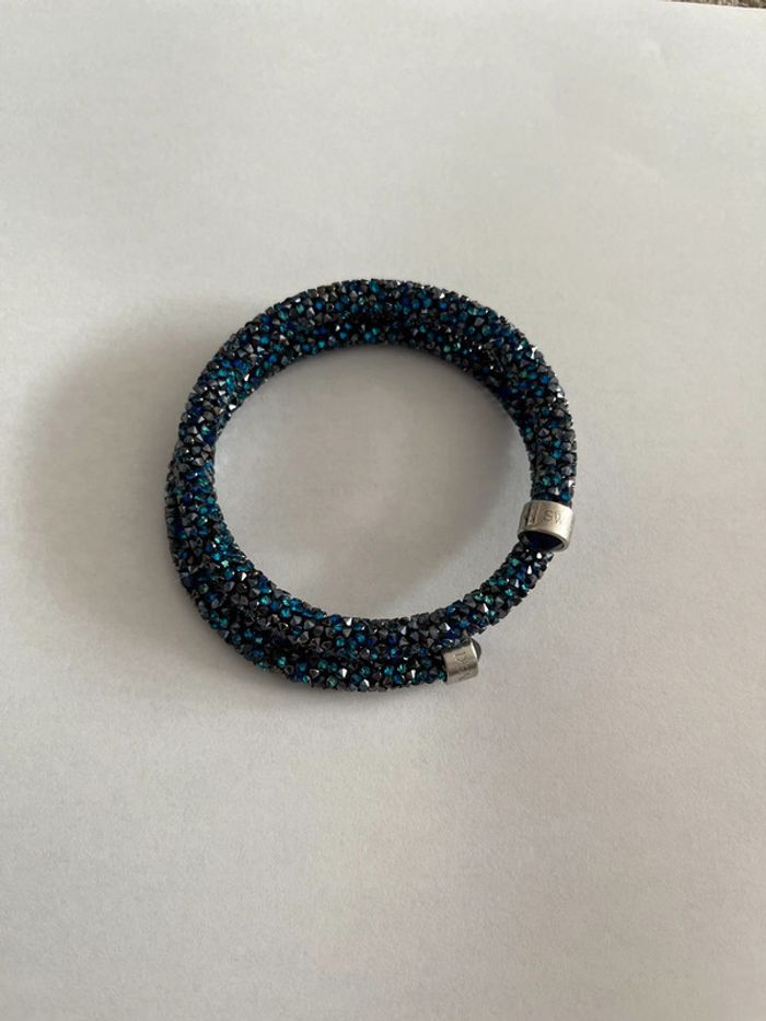 Bracelet jonc Swarovski bleu - photo numéro 4