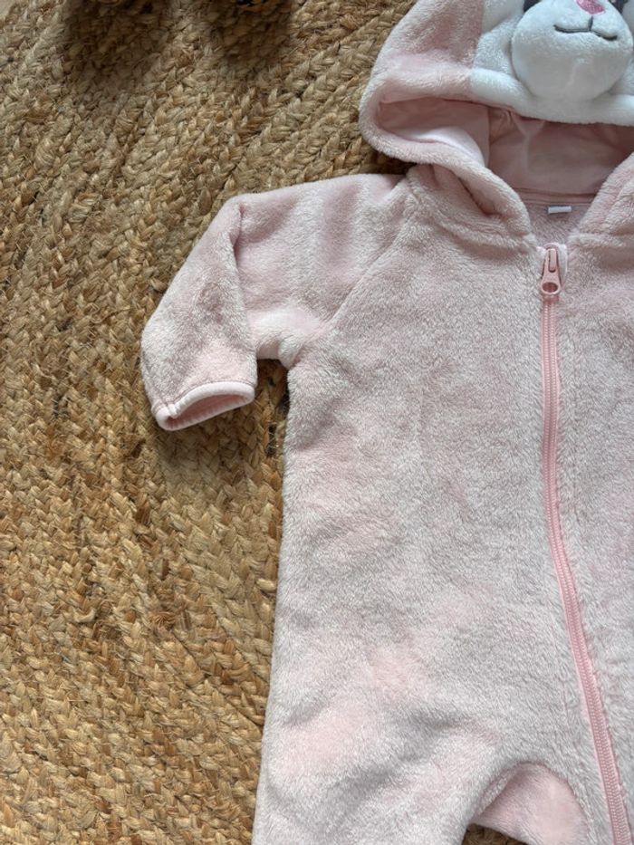 🌺Combinaison lapin rose en fausse fourrure Taille 6-12mois/68-80cm🌺 - photo numéro 3