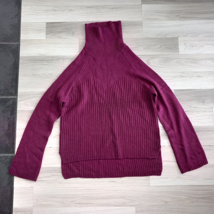 Pull à col roulé femme violet Love Knitwear taille 38h