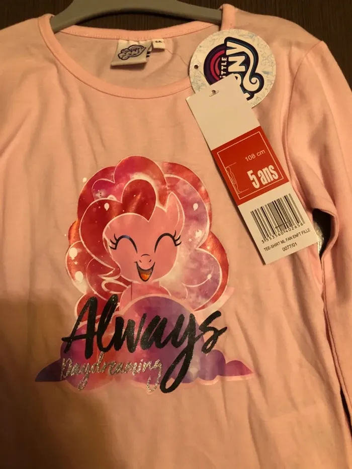 Tee shirt manches longues fille my little pony 5 ans - photo numéro 2