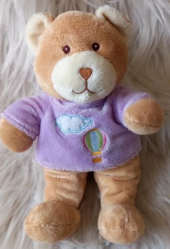 Doudou peluche ours brun - vêtu - Gipsy