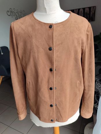 Veste suédine camel
