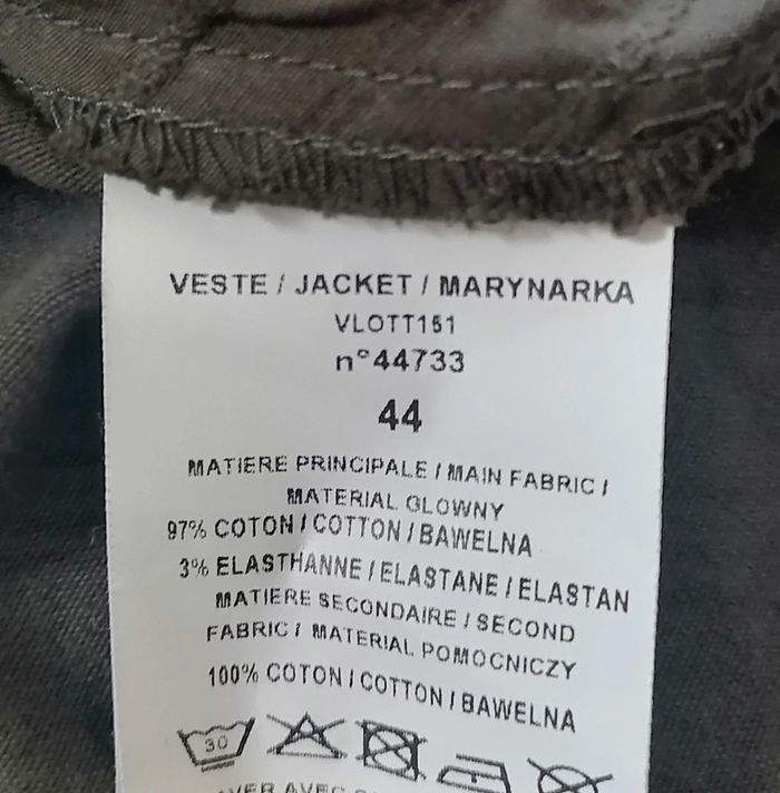 Veste / blazer en jean kaki Taille 44 XXL Jacqueline RIU - photo numéro 13