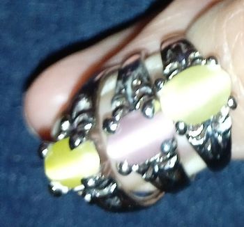 Lot de 3 bague avec pierres fantaisie