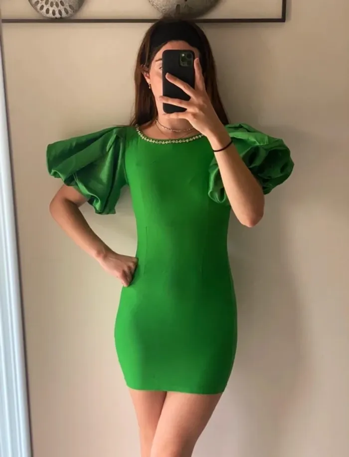 Robe de soirée verte - photo numéro 3