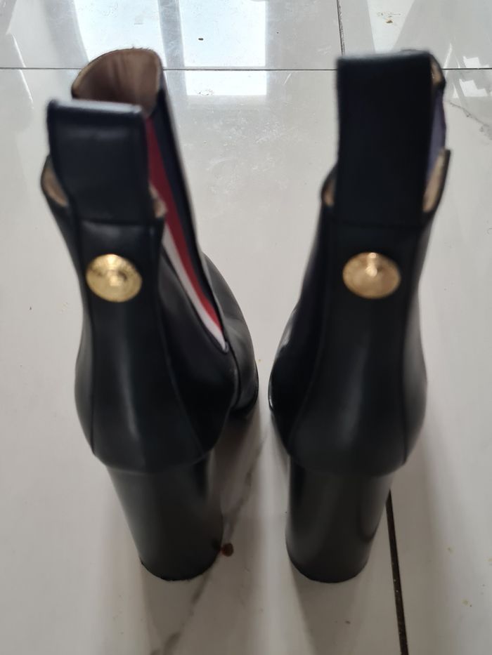 Bottines Tommy Hilfiger en cuir – talons hauts – taille 37 – excellent état - photo numéro 4