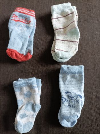 Lot 4 paires de chaussettes bébé