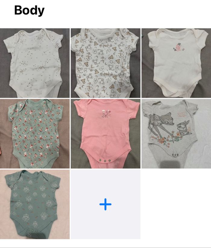 Lot de 7 body manches courtes 6 mois