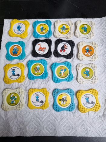 Lot de 16 Skatter Schtroumpf