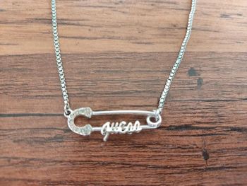 🌺Collier GUESS en Acier Blanc et Pierre Synthétique Blanche🌺