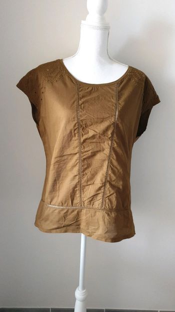 Blouse printemps été couleur bronze marque Promod taille L