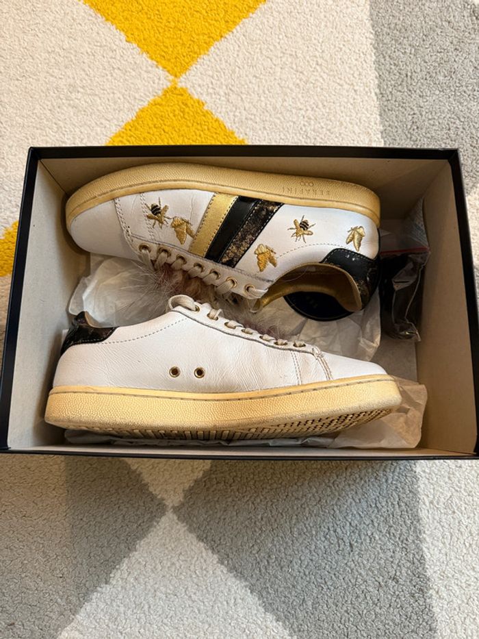Basket en cuir couleur blanche Serafini Taille 36 - photo numéro 2