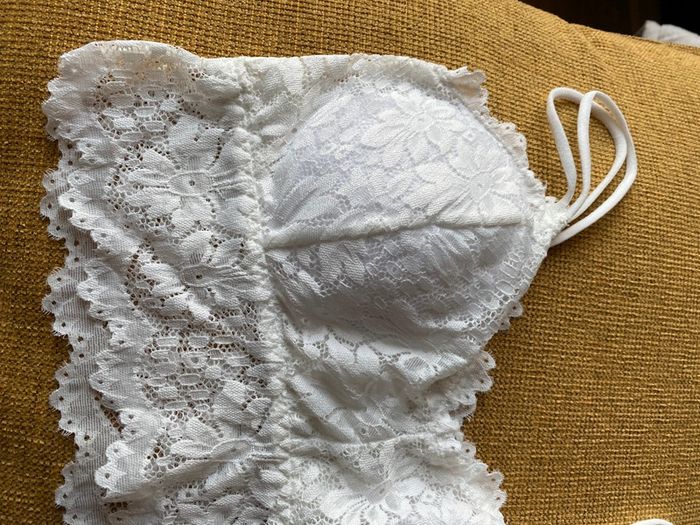 Bustier blanc à dentelle, taille XL - photo numéro 2