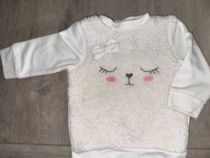 Pull blanc mouton