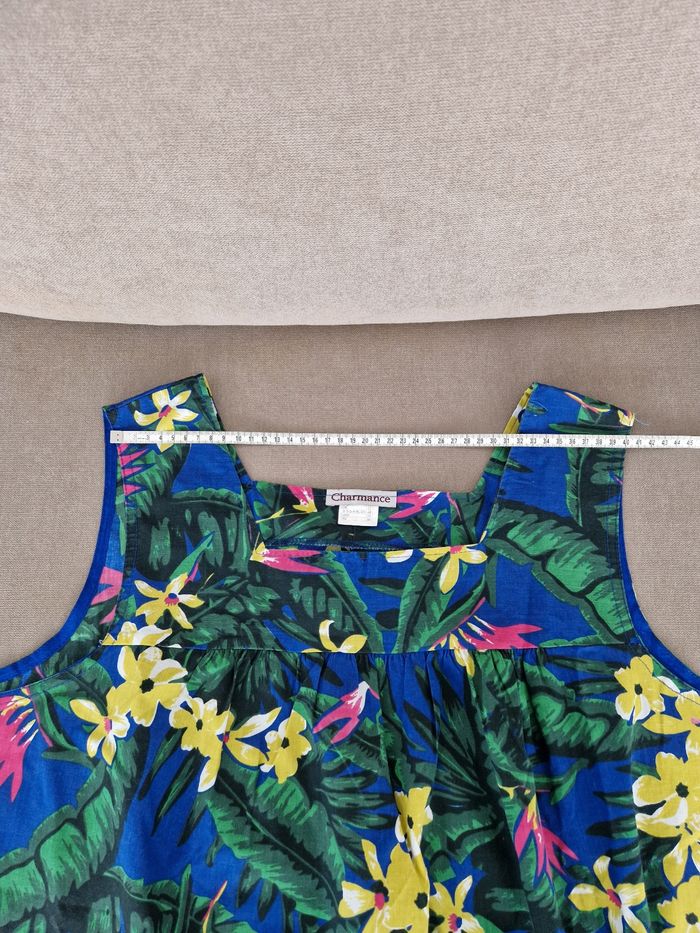 Robe bleu motif fleurie Charmance - photo numéro 6