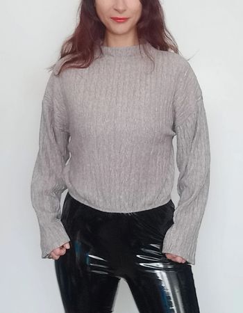 Pull fin doux gris Zara taille 38