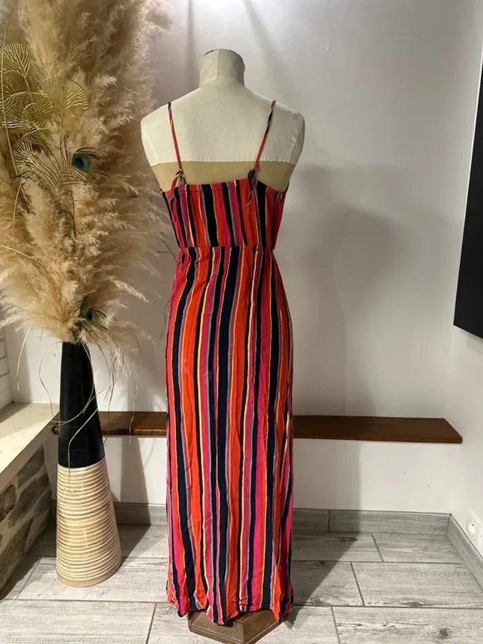 Robe longue été Promod 36 rayée multicolore - photo numéro 2