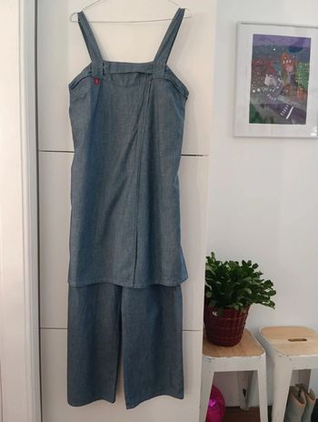 Combinaison bleu Y2K, années 2000