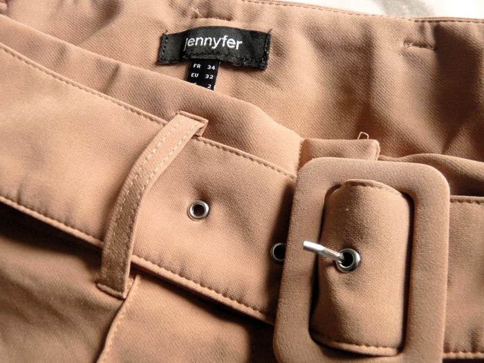 Ensemble tailleur femme XS S jennyfer beige veste costume + pantalon TBE - photo numéro 4