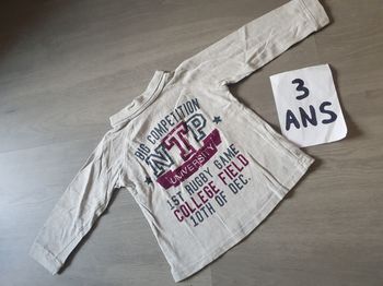 Maillot t-shirt sous pull 3ans garçon